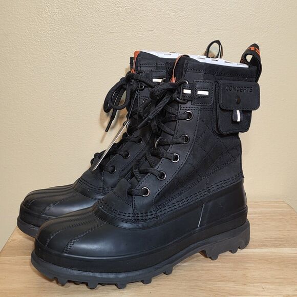 Concepts X Sorel Caribou Rein WP Waterproof Boots Black Men's Size 9 - Picture 3 of 7